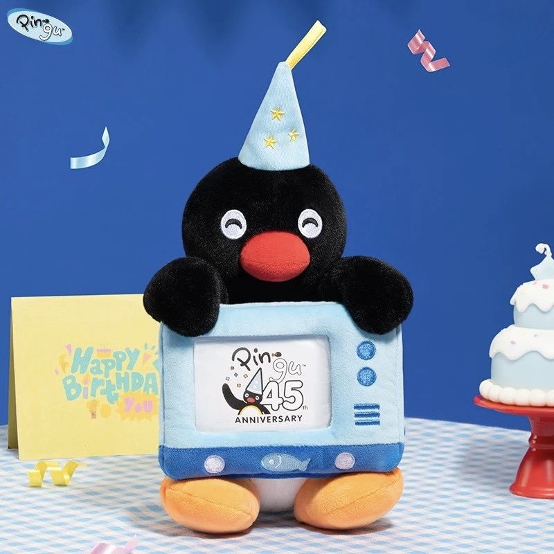 PINGU 企鵝家族 磁吸 毛絨相框玩偶