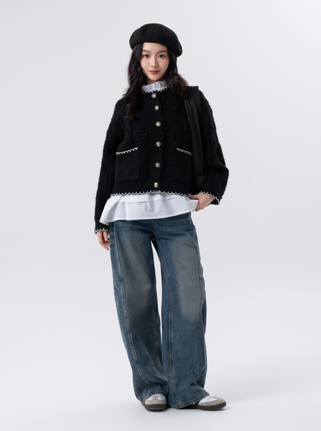 【2件1499】立體剪裁牛仔褲