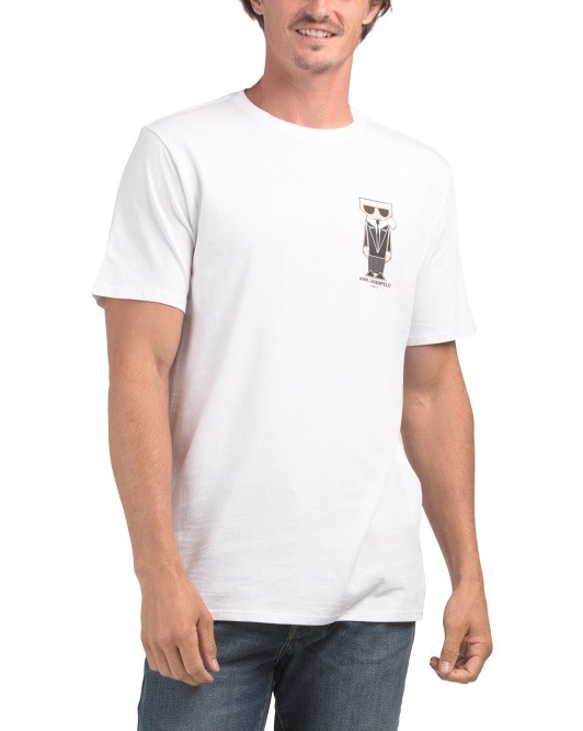 【直播】KARL LAGERFELD PARIS LL112633 男裝短袖上衣(白色)