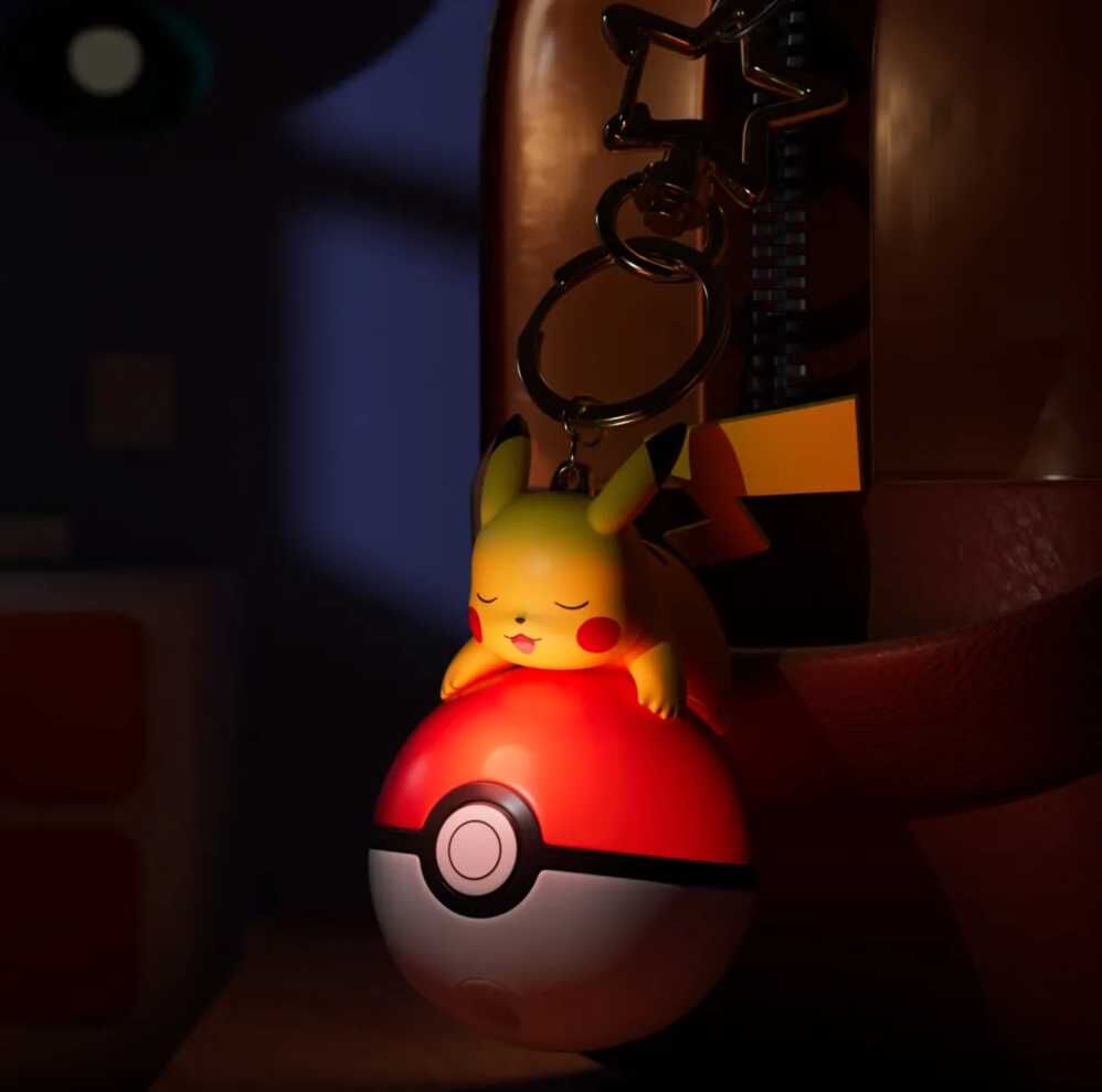 寵物小精靈 比卡超 | 發光精靈球掛件鎖匙扣 | 飾物