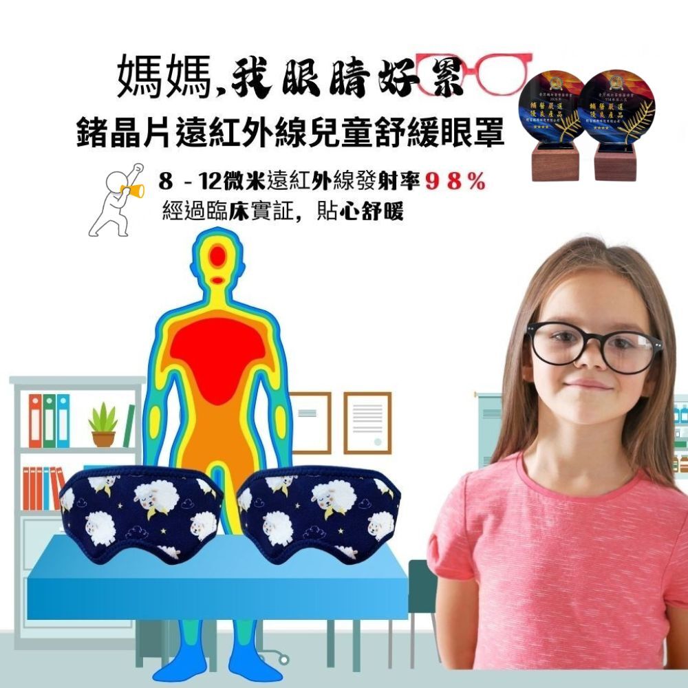 生命之光專利鍺晶片遠紅外線兒童專用舒眠眼罩