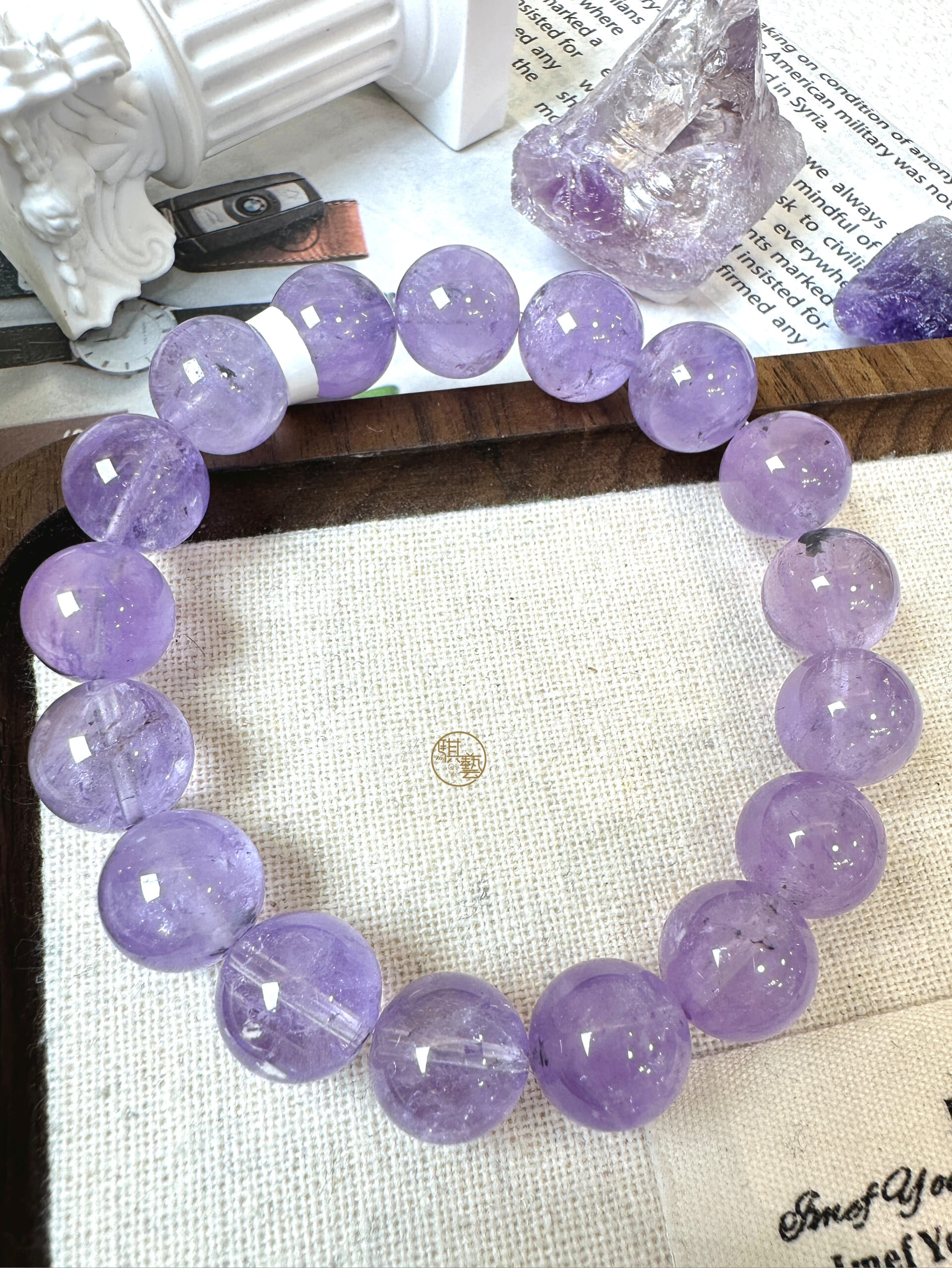 紫閃靈手串 12.3mm｜能量淨化 × 直覺提升 × 深層保護