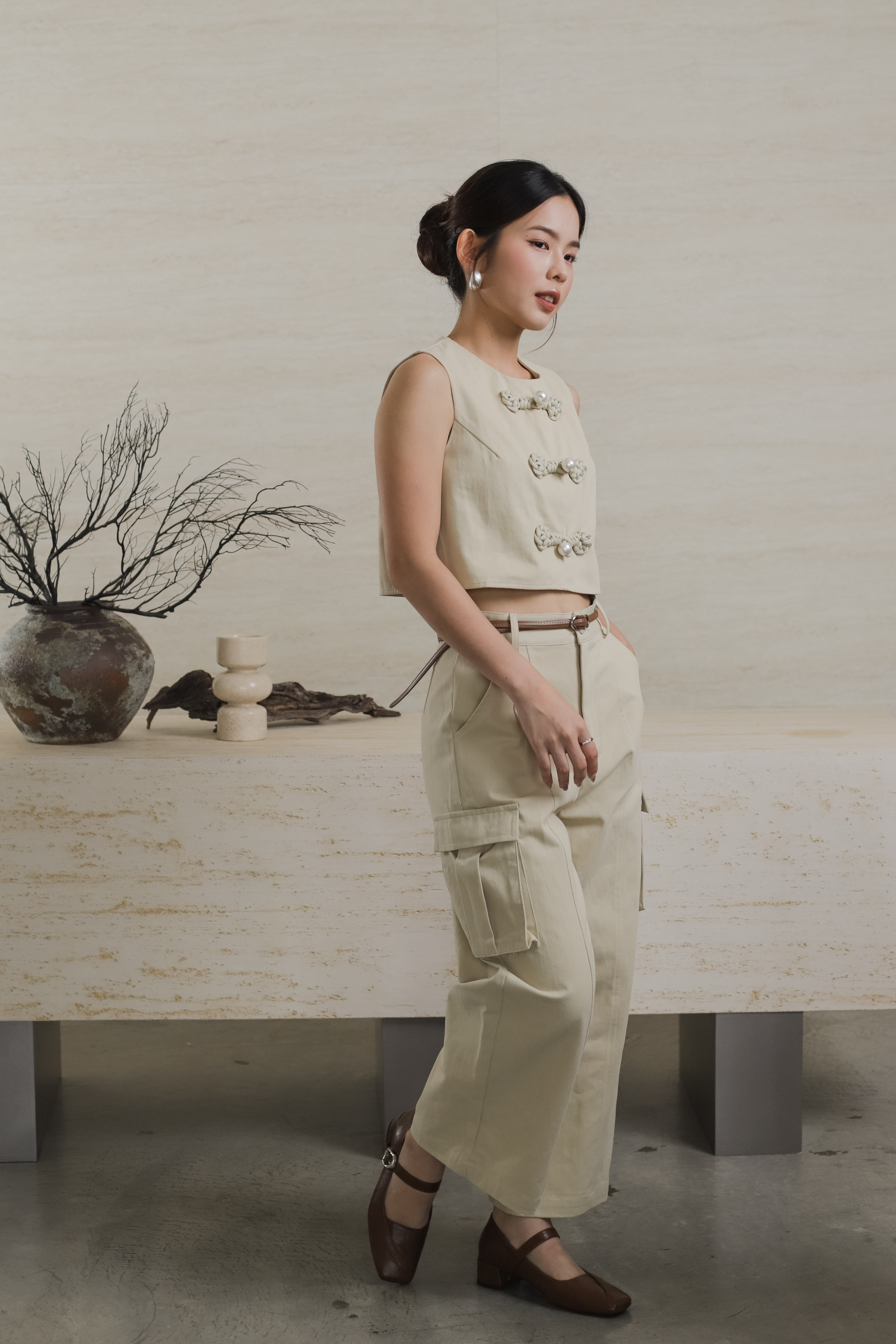 Rueng Cargo Pants Sand -2565PLSAN