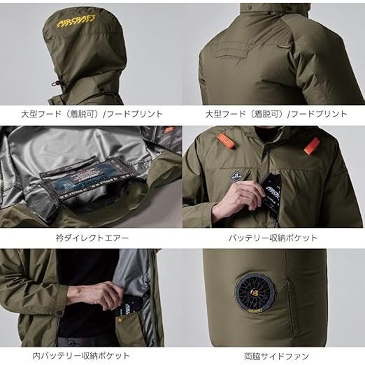 BURTLE AIRCRAFT 業務用扇風機 💥日本直送】BURTLE Air Craft AC2064 風扇工作服防中暑工作服午袖AIRCR