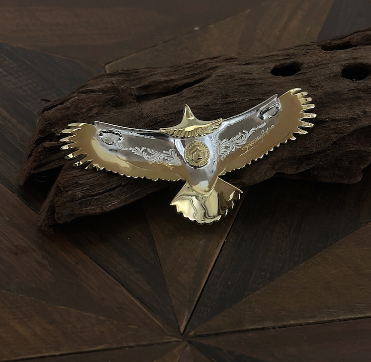 Eg-03 間金金繩藍綠磷灰石雙面唐草