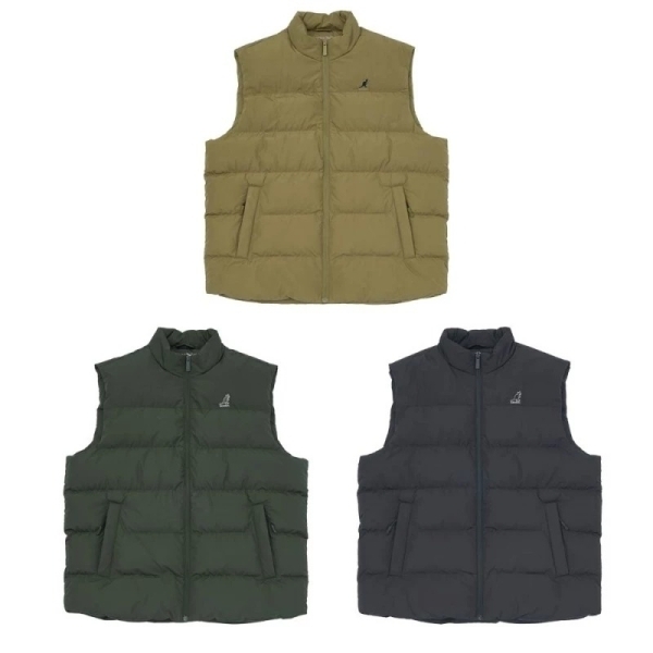 KANGOL 背心 卡其 軍綠 黑 鋪棉 保暖背心 中性 6455148030 6455148070 6455148020