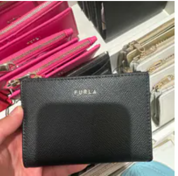 [U] FURLA NERO PCK5CL000104S00A0055W3X CLASSIC S BI-FOLD W/ZIP - VITELLO ANDROMEDA, 8050597511948 (UF211)