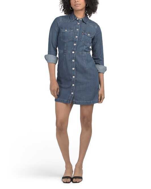 【直播】LEVIS LL112651 女裝 Otto Western Square Mini 連身裙