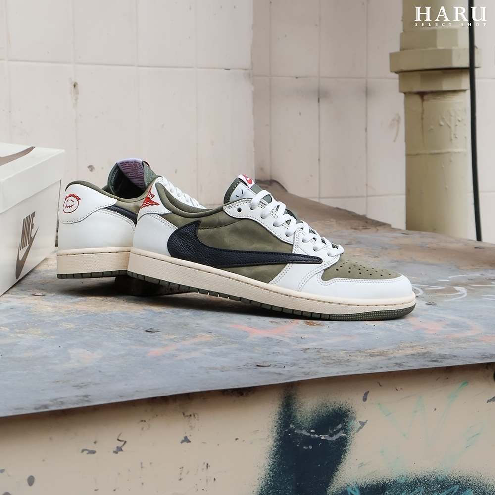 NIKE Travis Scott Air Jordan 1 Low OG AJ1 TS 橄欖綠 倒鉤 8.0 Olive 聯名款 男女同款 復古休閒鞋 DM7866-200