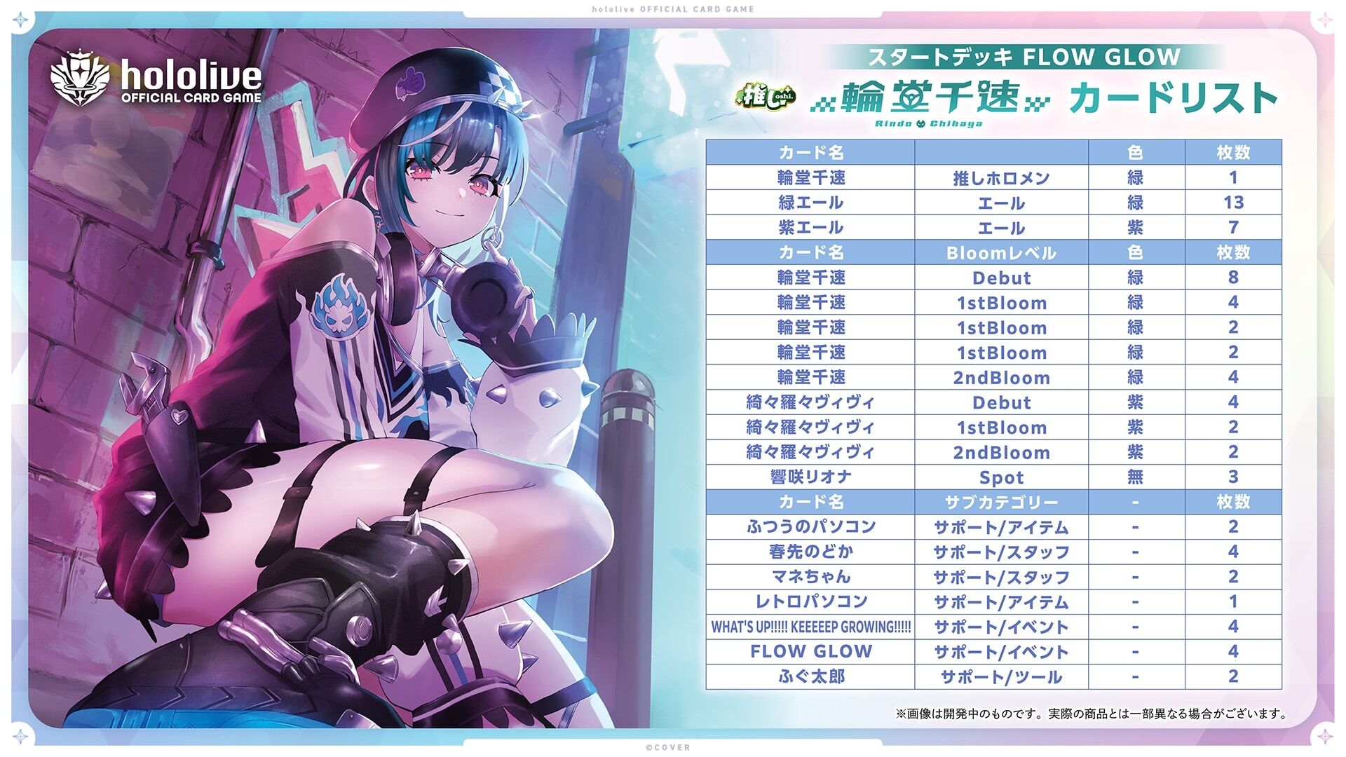 【hSD10】Hololive Offical Card Game: スタートデッキ FLOW GLOW 推し 輪堂千速 (原盒)