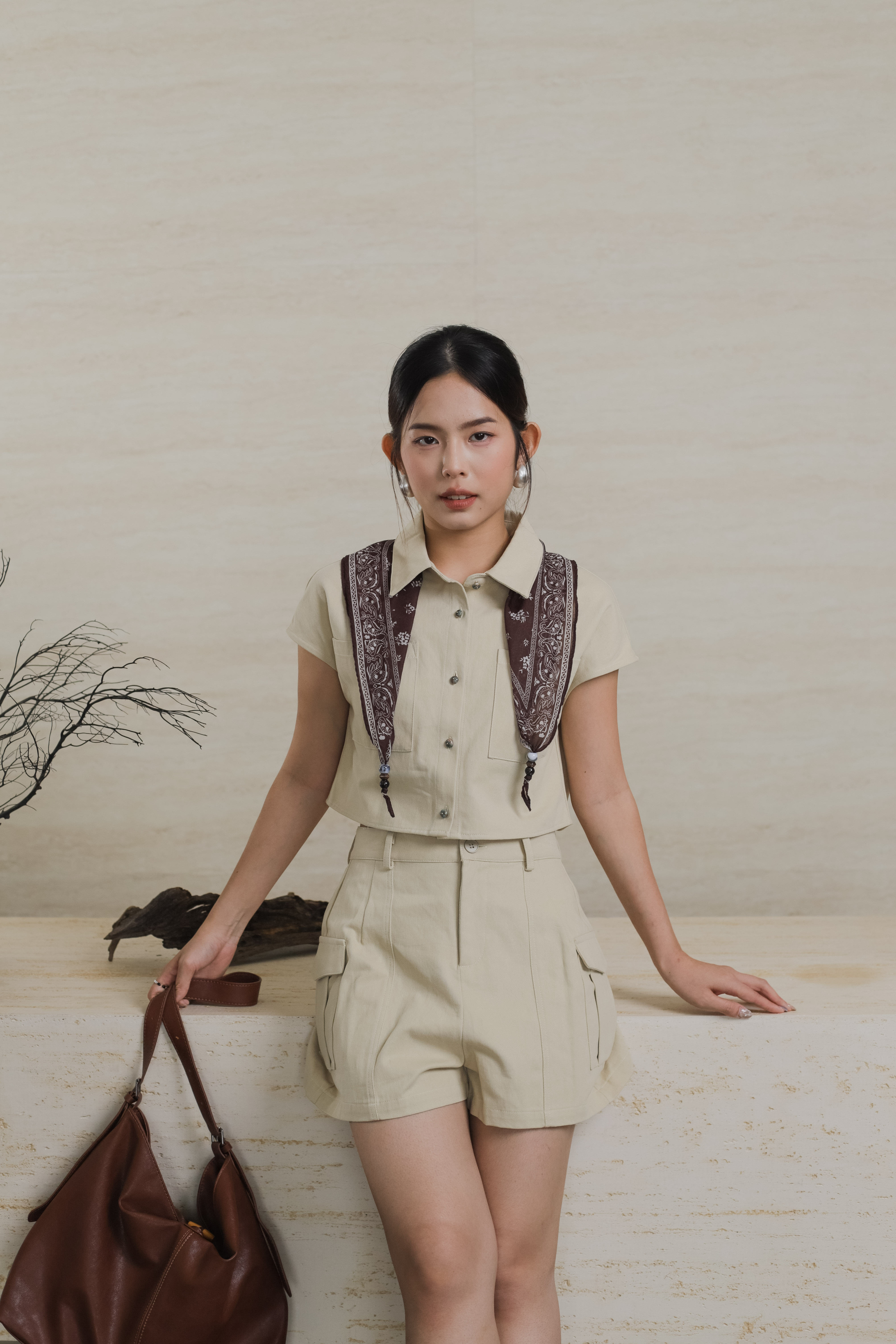 Rueng Dropshoulder Top Sand - 2562BSSAN