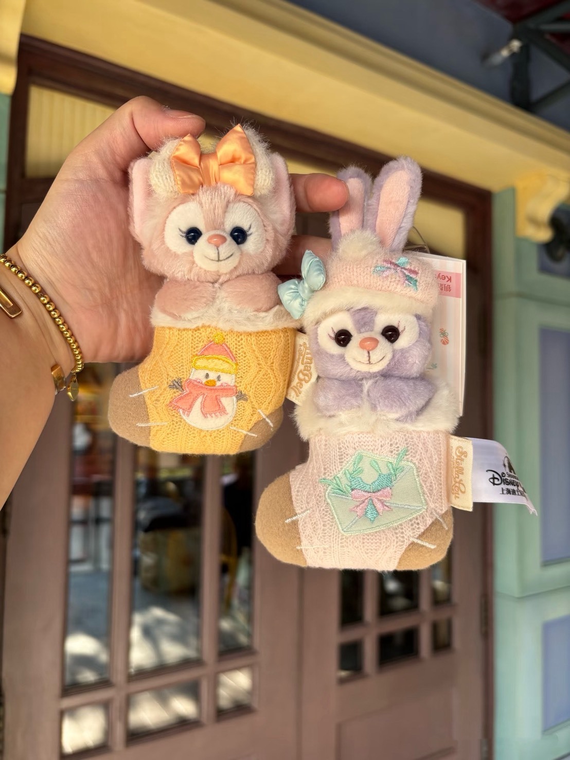 【預購】上海迪士尼樂園❄️2025 冰雪夥伴 聖誕節 達菲家族 聖誕襪 吊飾 靠枕 達菲熊 雪莉玫 畫家貓 史黛拉 餅乾狗