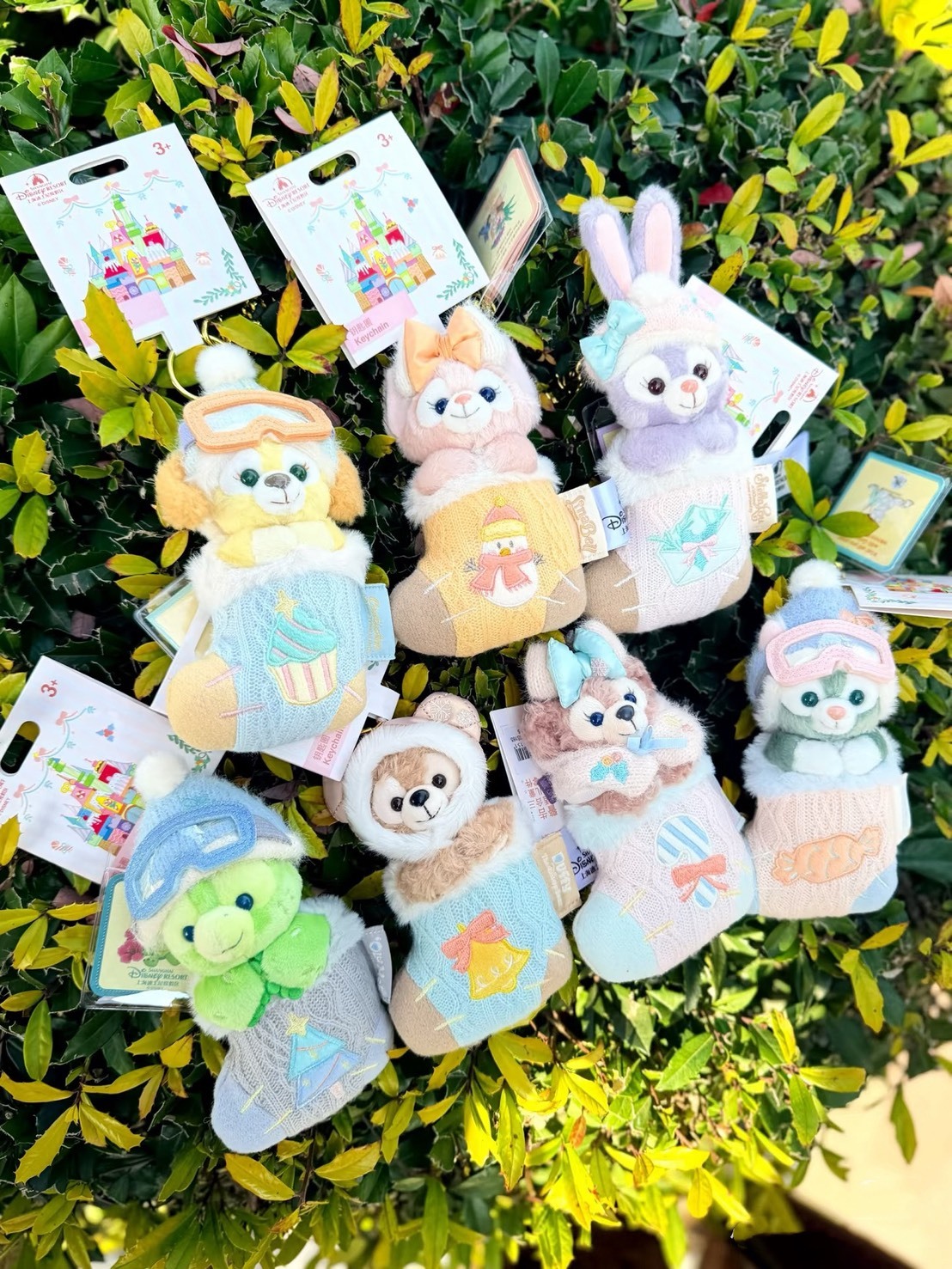 【預購】上海迪士尼樂園❄️2025 冰雪夥伴 聖誕節 達菲家族 聖誕襪 吊飾 靠枕 達菲熊 雪莉玫 畫家貓 史黛拉 餅乾狗