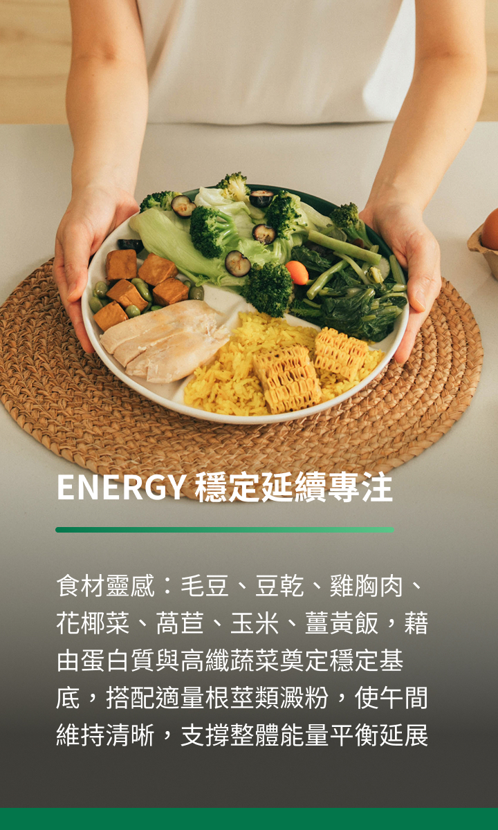 211 飲食法餐盤示範｜ENERGY 穩定延續專注
