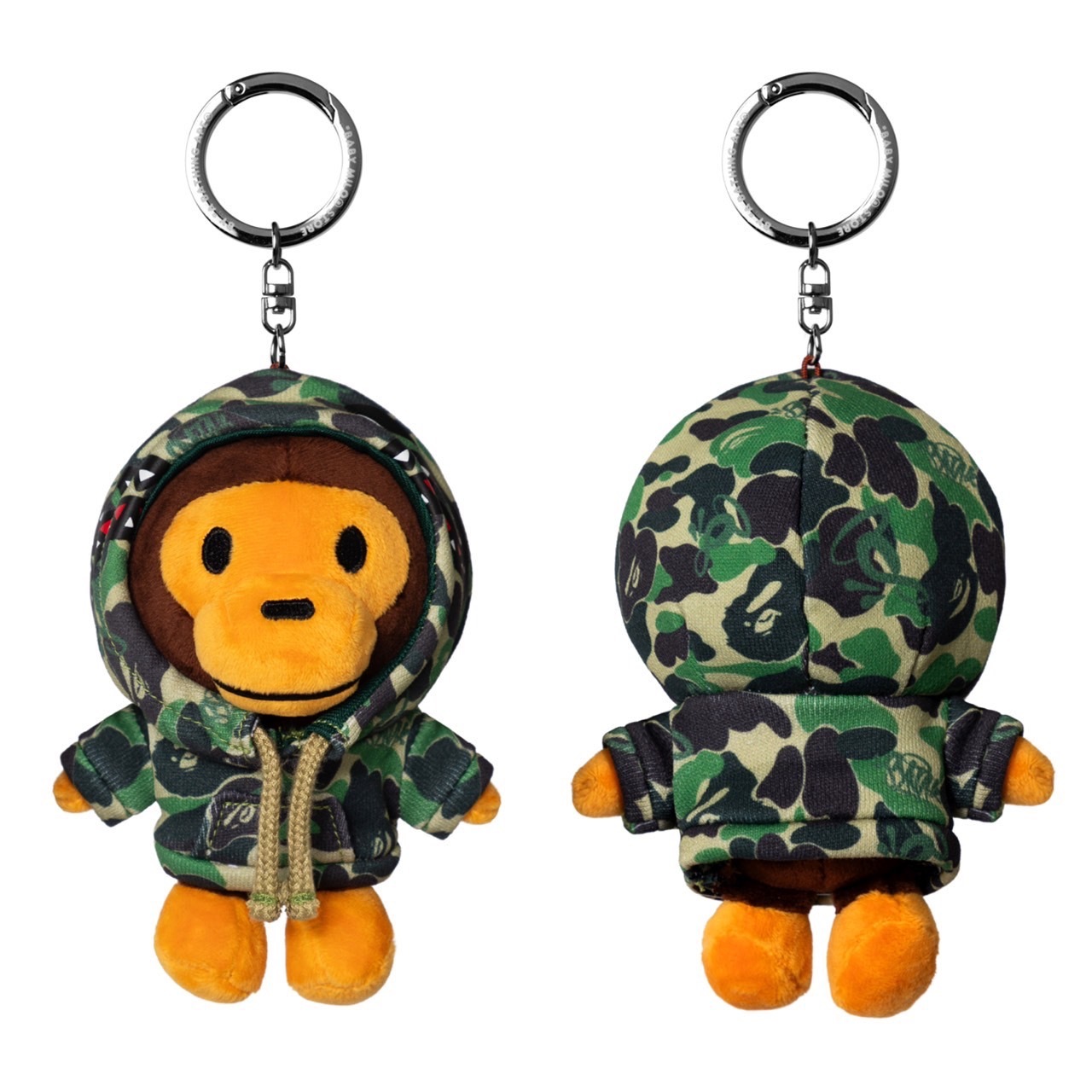 -(C013)-A BATHING APE BAPE X SPOTIFY X SYNA BABY MILO 聯名款 迷彩連帽外套 吊飾 鑰匙圈 -2L73182902