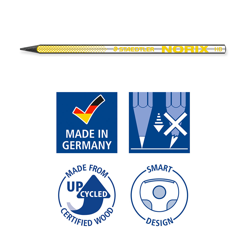 STAEDTLER施德樓NORIX 鉛筆 HB 3入組 MS181HBBK3