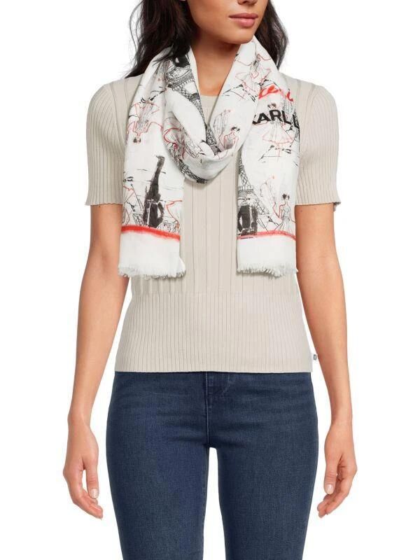 【預購】KARL LAGERFELD PARIS K1126102 頸巾