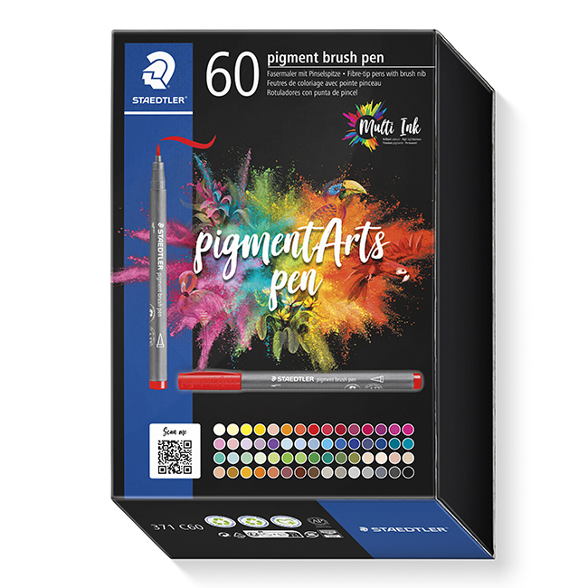 STAEDTLER施德樓 彩藝毛筆60色-刷尖 MS371C60