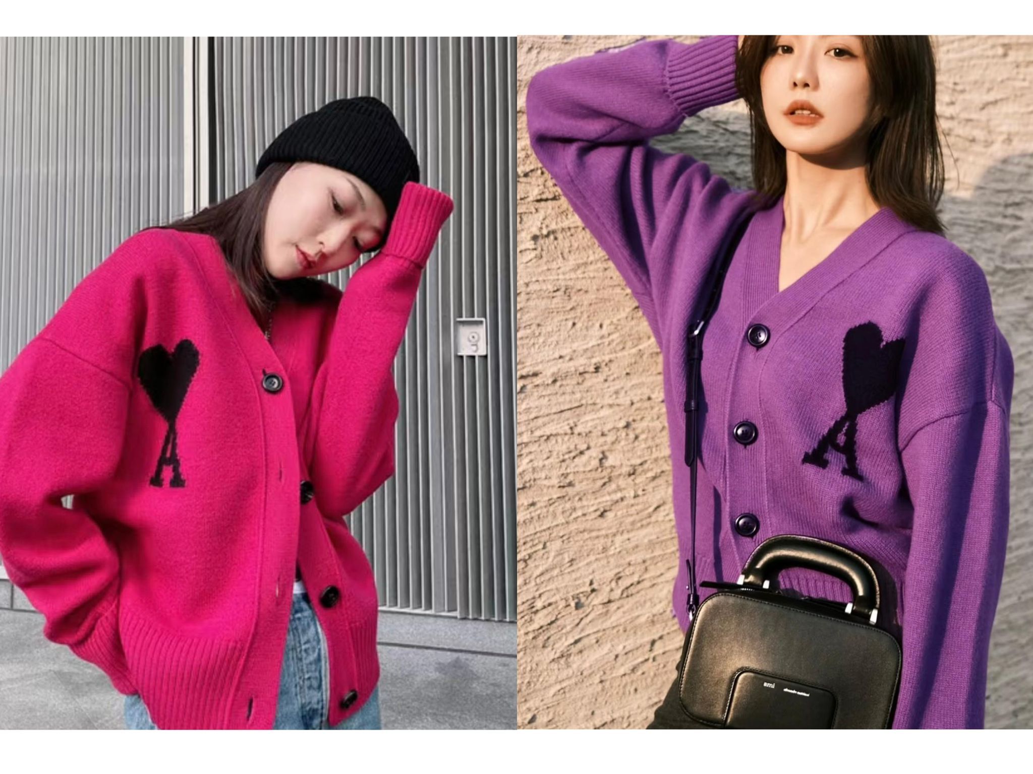 【預購】Ami K1126101 線衫外套