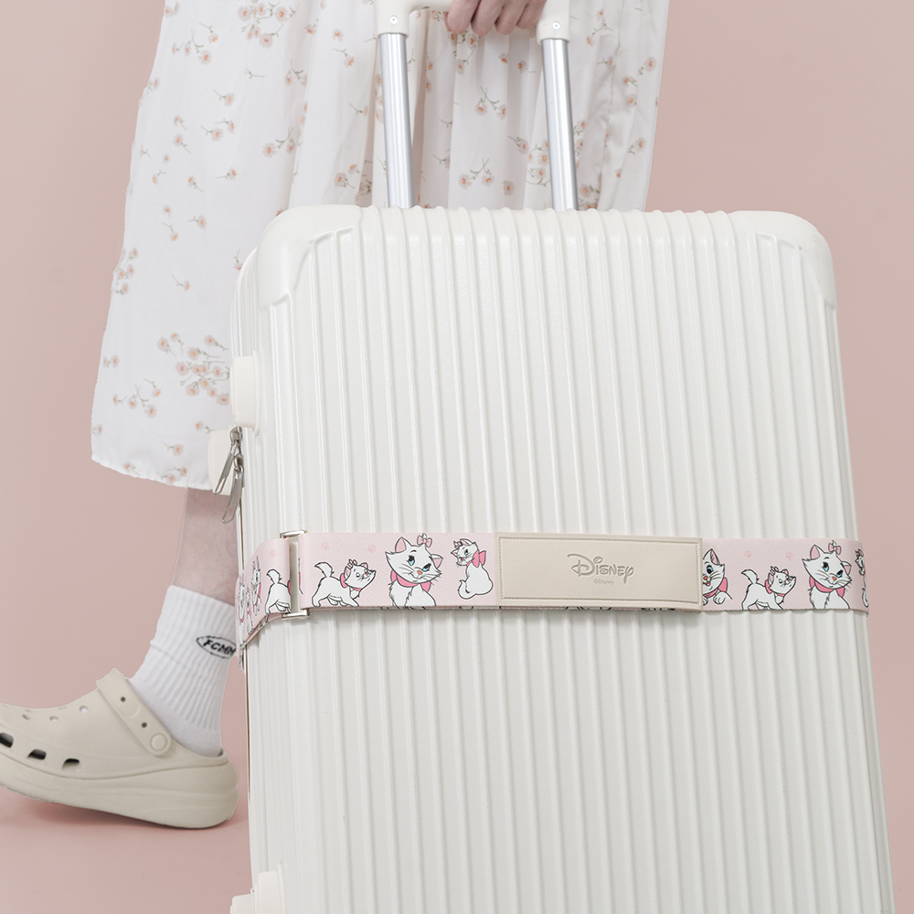 旅遊配件四件組 - Disney Cats And Dogs 魯斯佛/瑪麗貓【正版授權】(行李束帶+行李掛環+行李吊牌+護照套)