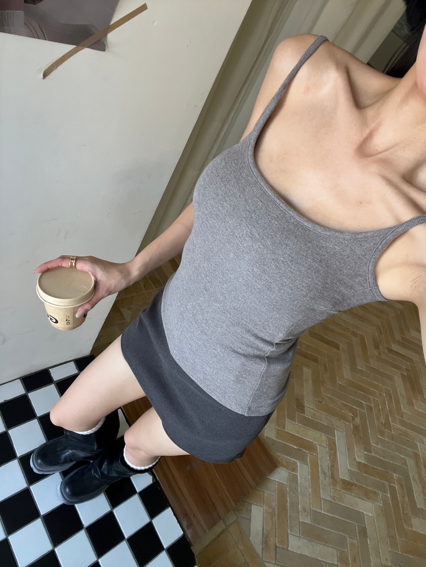 附胸墊雙面磨毛背心*6色