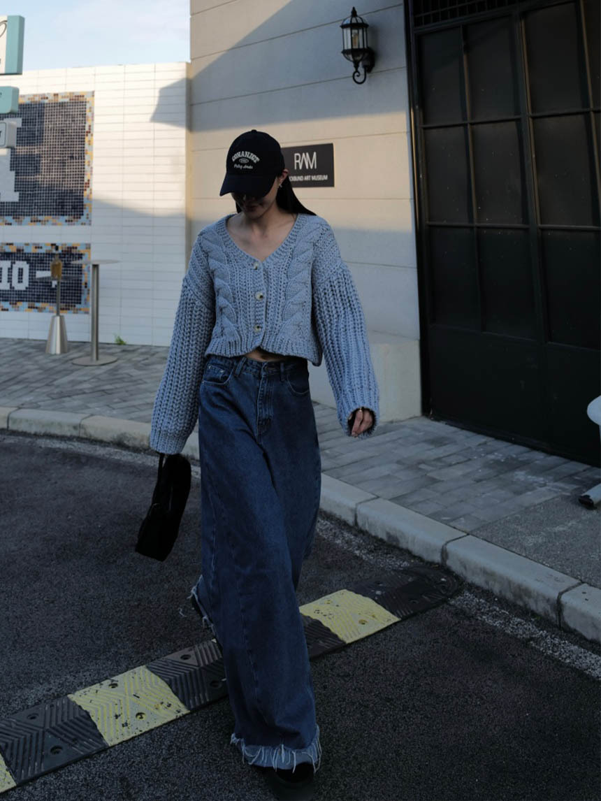 厚磅大麻花粗針織短版開衫外套*4色