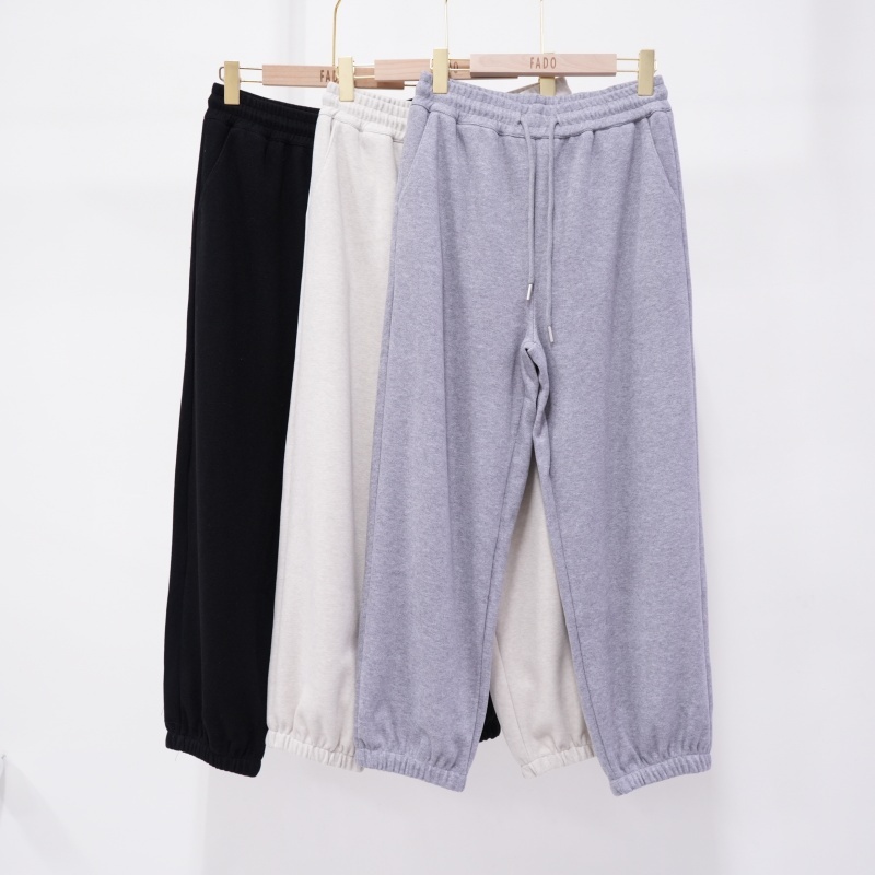 法朵Fado shop｜腰抽繩縮腳羊絨褲 2934005 三色