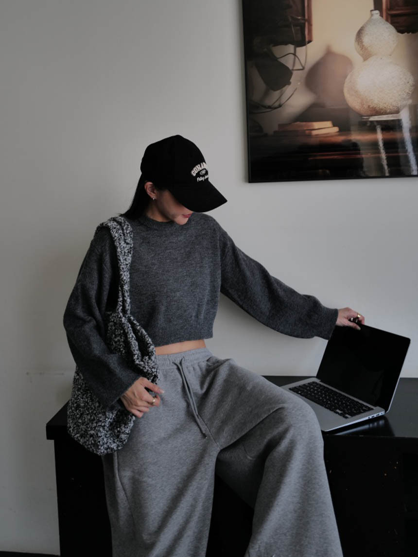 圓領短版針織上衣*5色