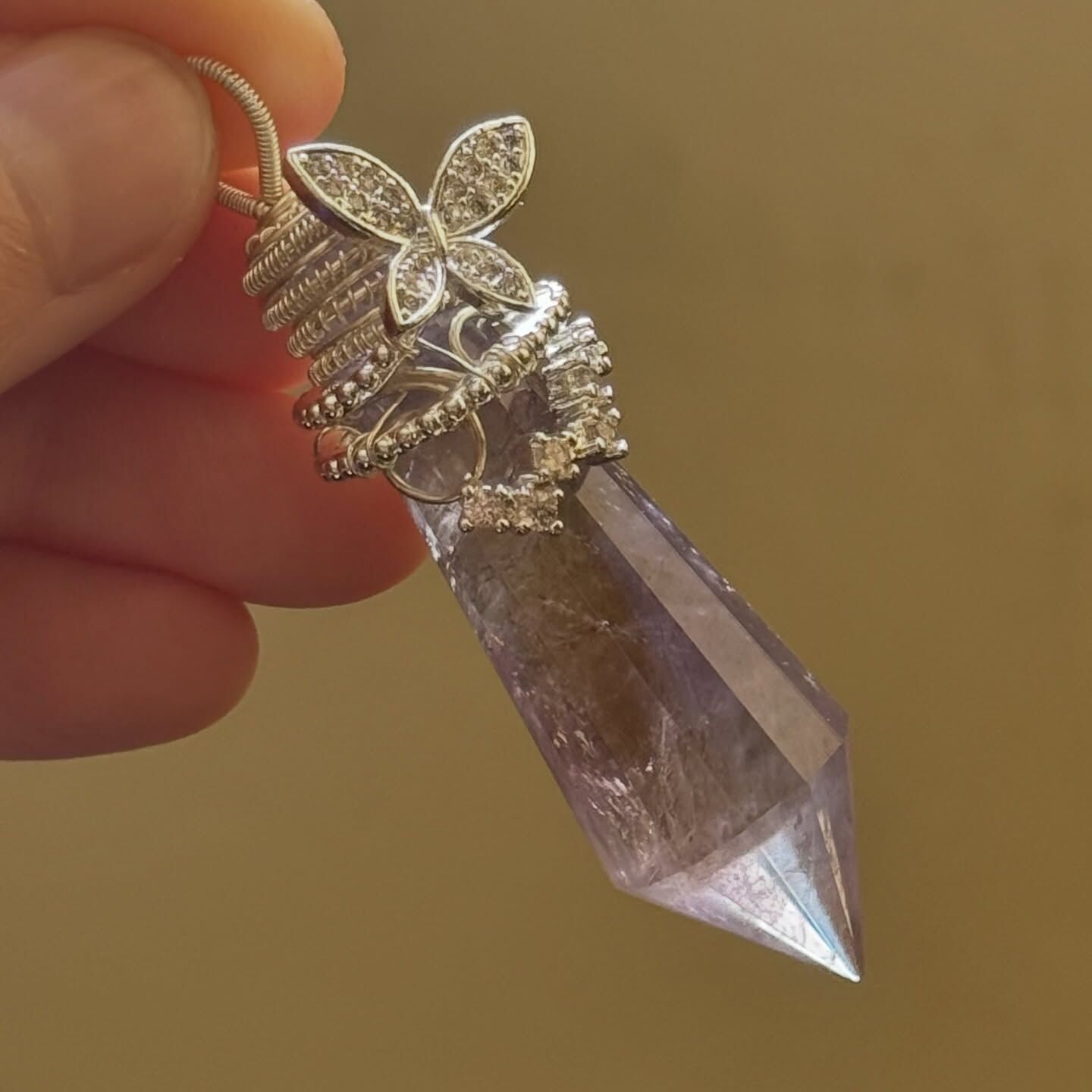 [原石] 紫黃晶 水晶靈擺 手工製作