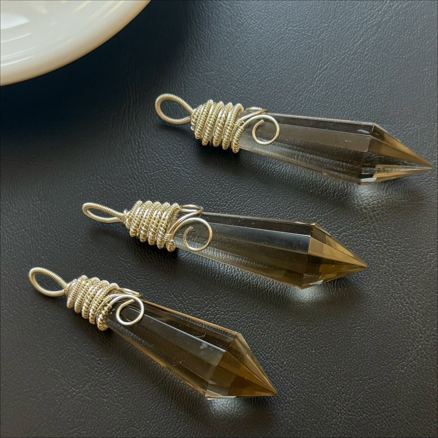 [原石] 茶晶 水晶靈擺 手工製作