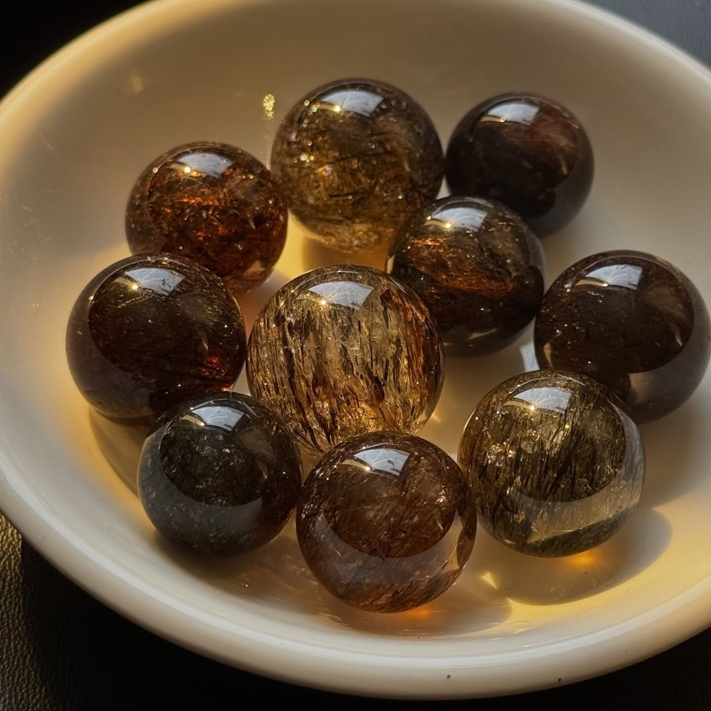 [原石] 滿盆 黑金超七 水晶球