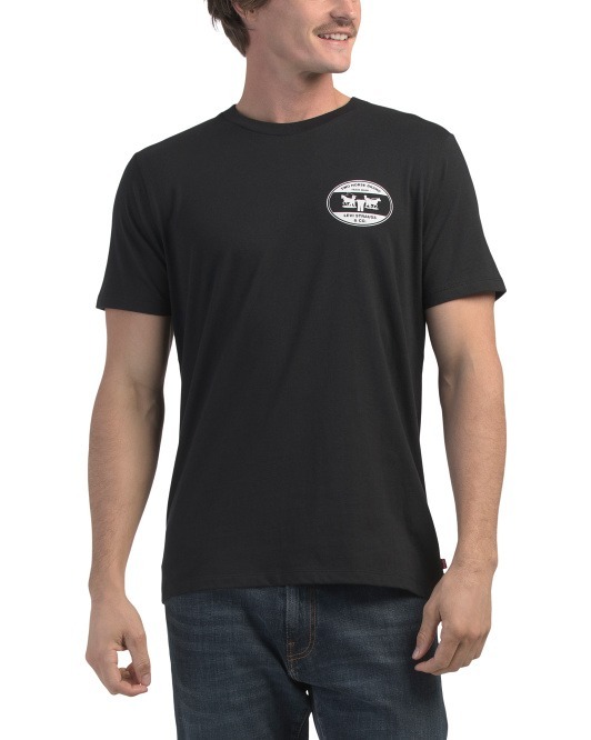 【直播】LEVIS LL112664 男裝圖案圓領短袖上衣(黑色)