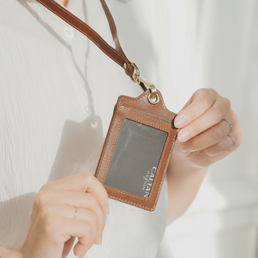 真皮簡約直式證件套-四色(075175)