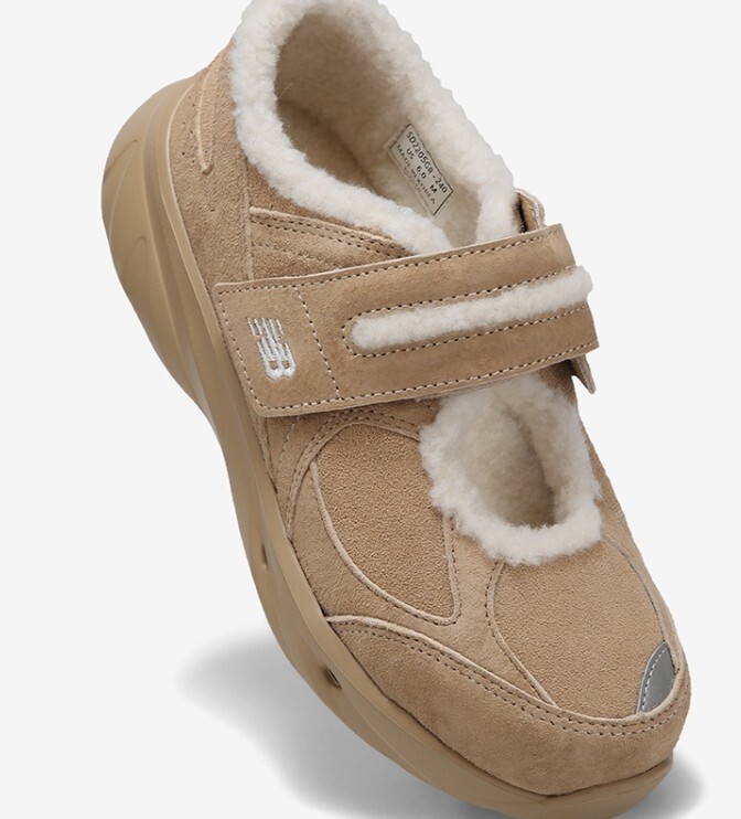 【OWN】New Balance Breeze 瑪莉珍鞋 MARY JANE 運動 涼鞋 魔鬼瞻 機能 麂皮 刷毛 冬季限定 女鞋 卡其 黑色