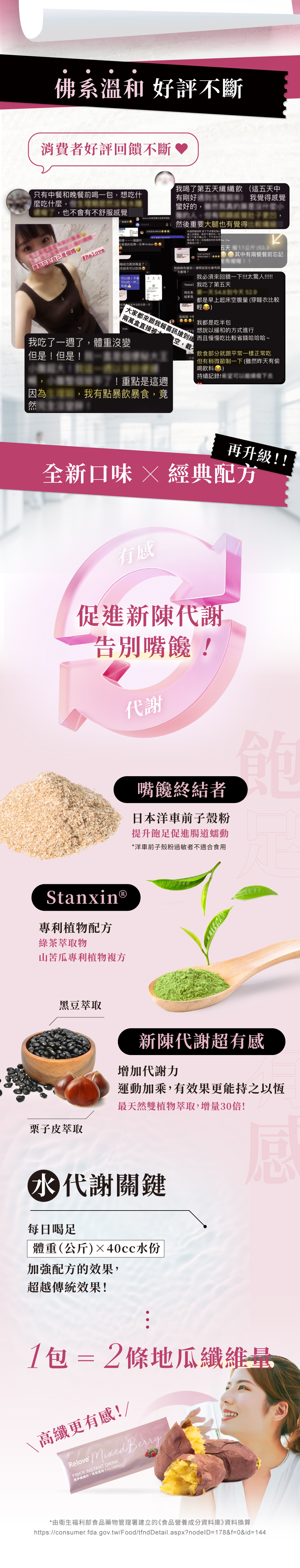 高纖複方更有感，促進新陳代謝和告別嘴饞！