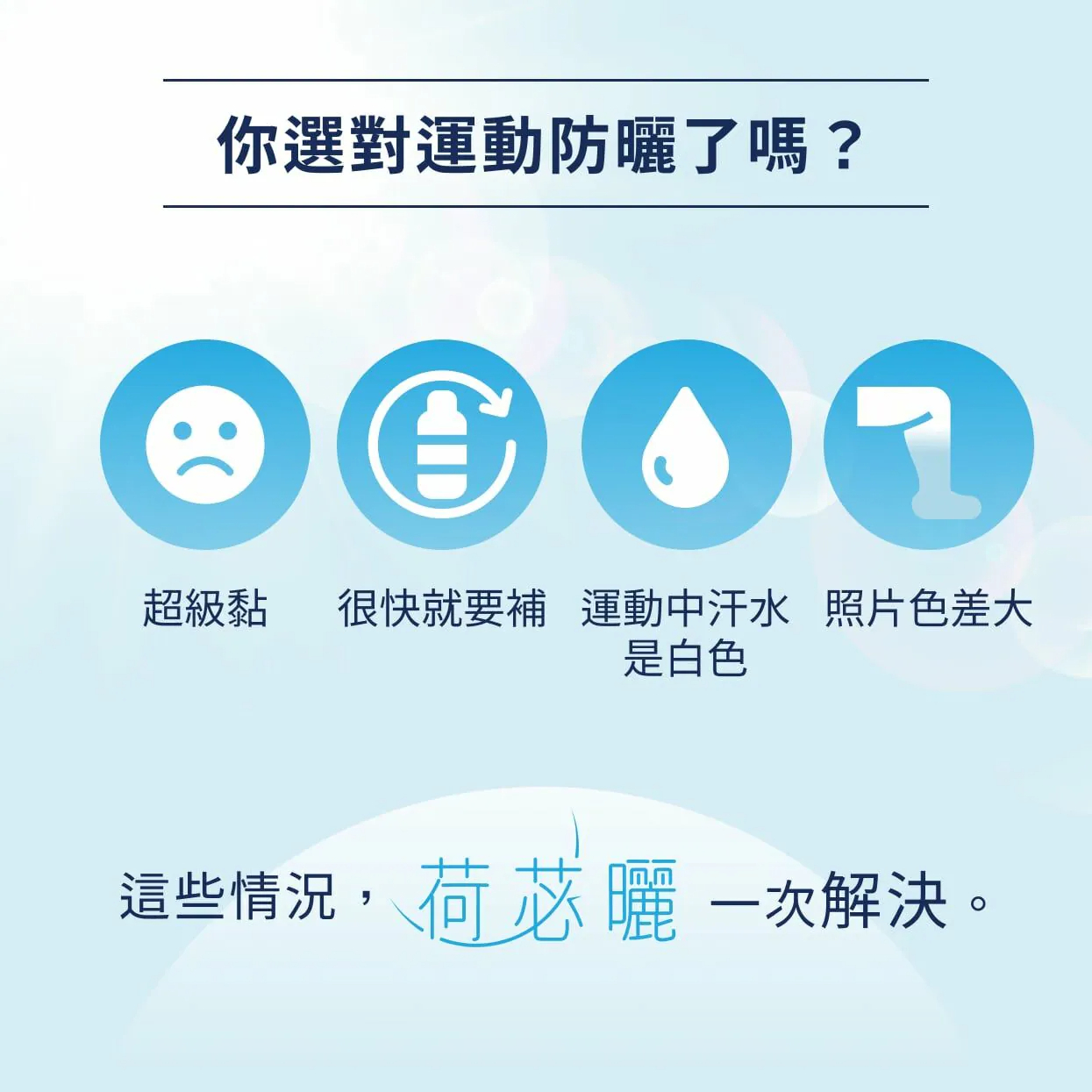 MADFORM 荷苾曬★ 清爽型防水保濕高效防曬乳SPF50+ (含蘆薈配方、運動專用）50ml