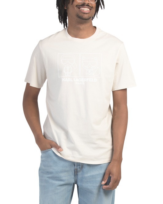 【現貨】KARL LAGERFELD PARIS LL112673 Choupette 男裝短袖上衣