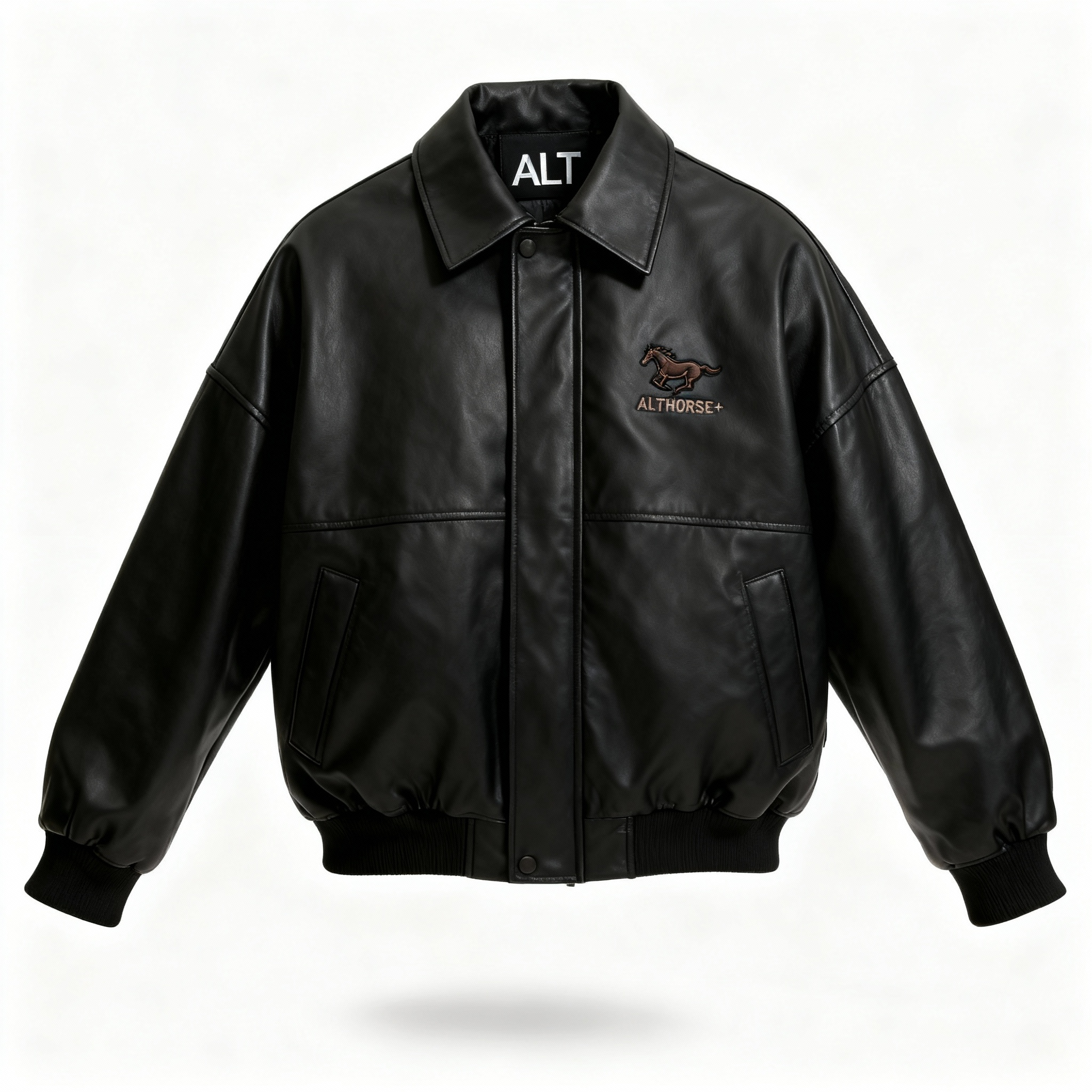 AH 極速野馬 真皮飛行夾克