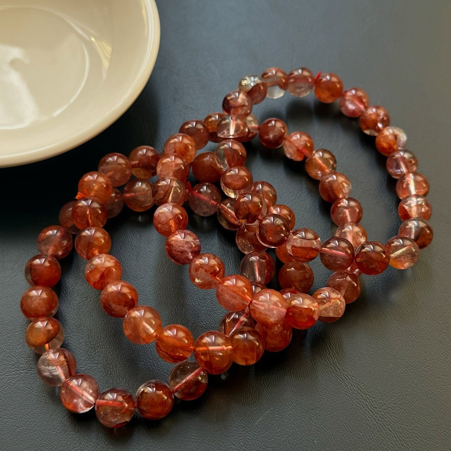 [原石] 高等級 紅膠花石英 水晶手串