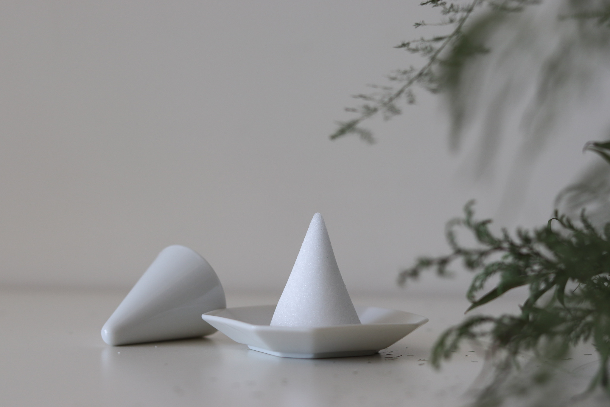 日本 藥師窯 趨吉避凶 盛鹽八卦皿(1模具+2八卦皿)