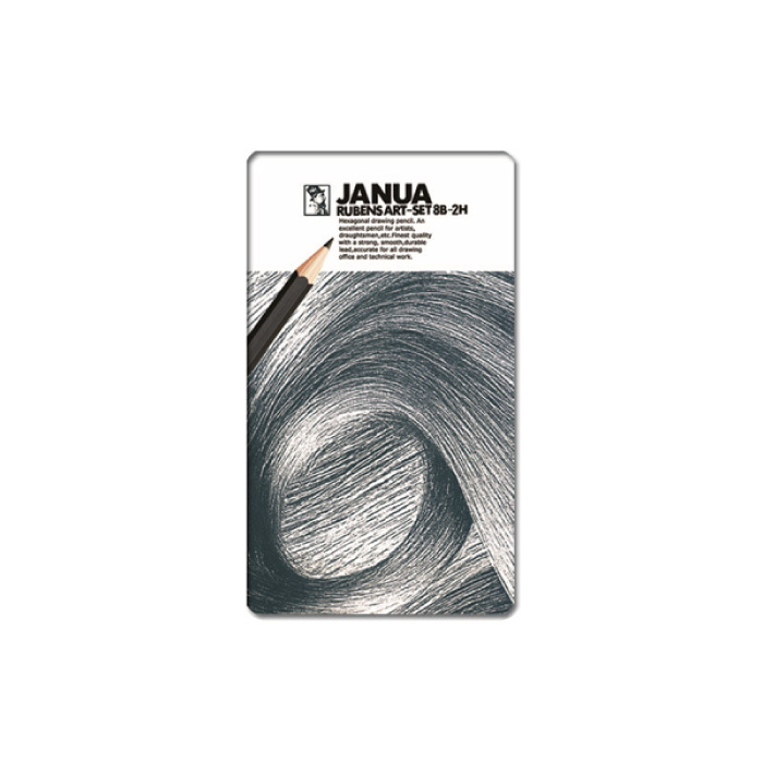 JANUA 老人牌 素描鉛筆 H-8B 12支 鐵盒裝