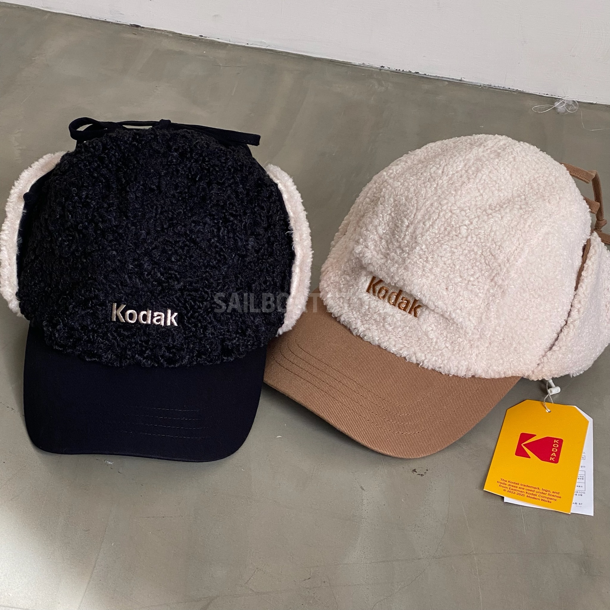 #現貨 🇰🇷韓國 KODAK 柯達 羊羔毛 搖粒絨飛耳帽 帽子