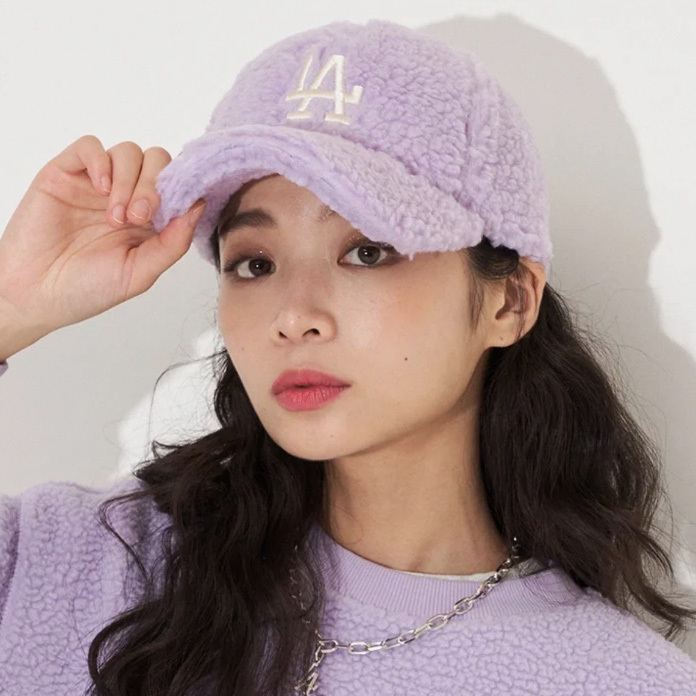 韓國 MLB 冬季毛茸茸 羊羔毛棒球帽