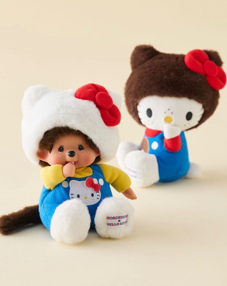 【預購】Monchhichi x Hello Kitty  K1126105 毛絨公仔
