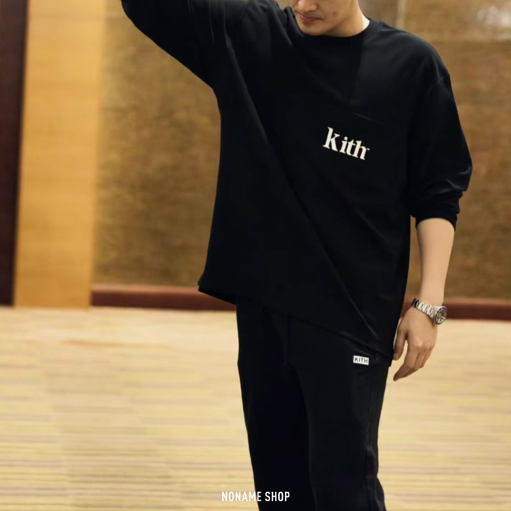 KITH Quinn 經典 LOGO 簡約 口袋 圓領 長袖 長T 三色 (男款)