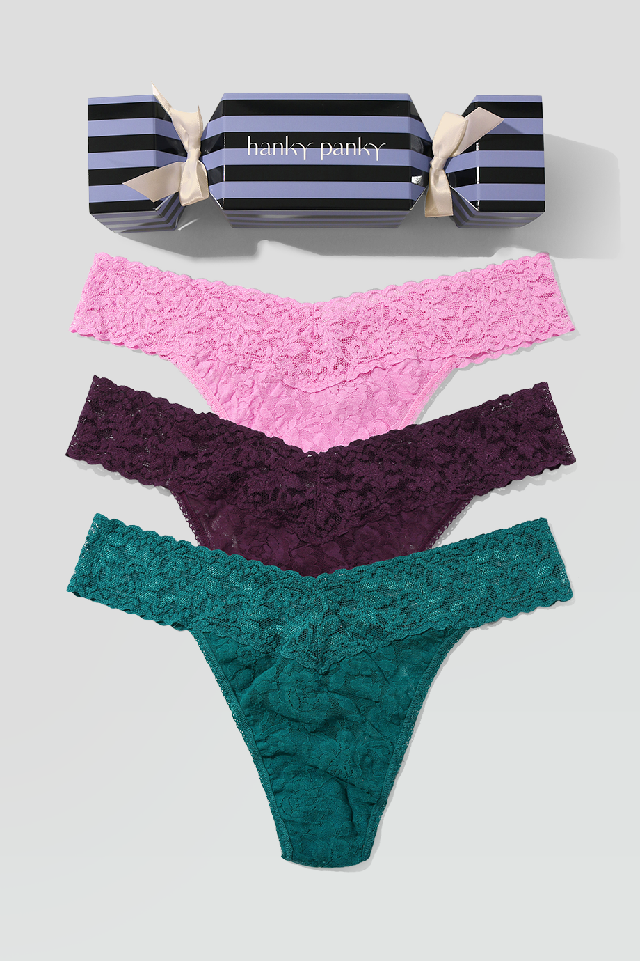 Hanky Panky｜Signature Lace® 蕾絲丁字褲-3入組