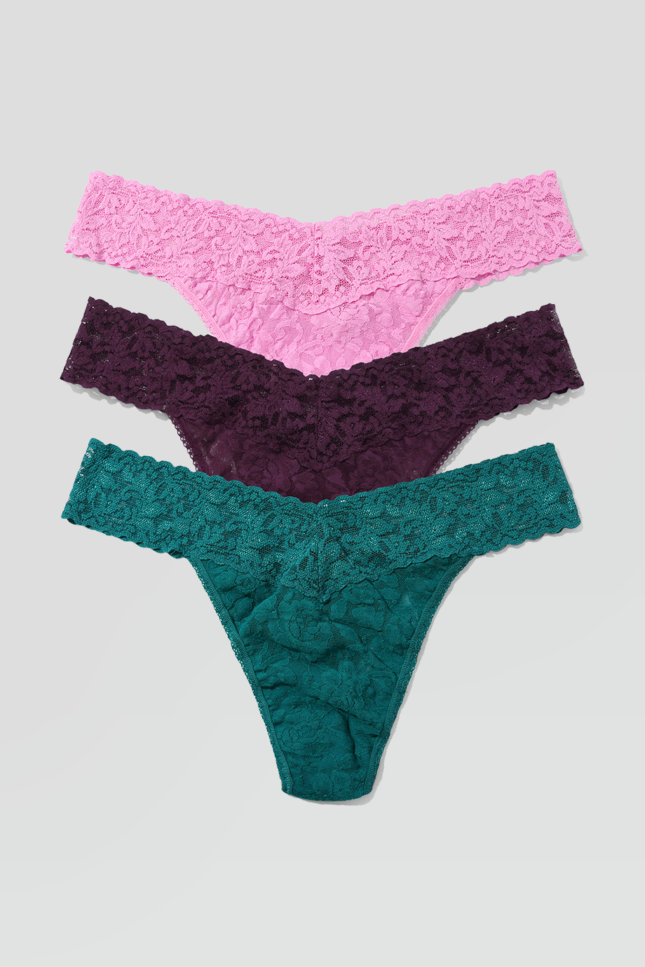 Hanky Panky｜Signature Lace® 蕾絲丁字褲-3入組