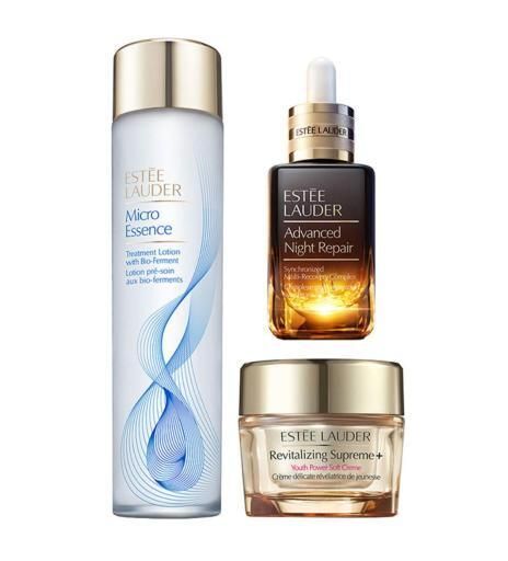 Estée Lauder 新版抗衰老三件套 多效抗老套裝 賦活修護滋潤套裝 (新版原生液200ml+第七代小棕瓶精華50ml+多效智妍面霜75ml)