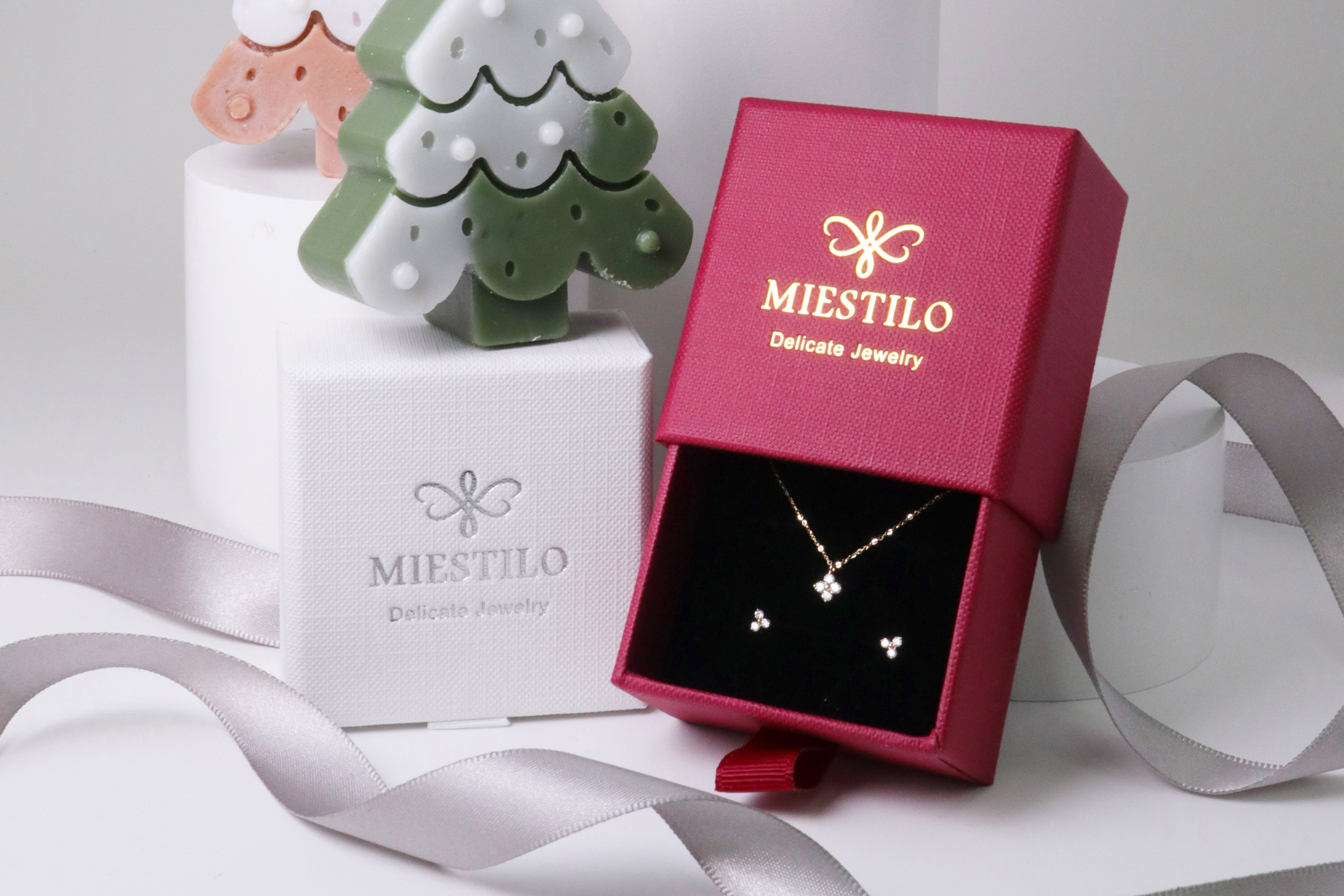 【聖誕香氛蠟燭禮盒包裝組】|Miestilo Jewelry設計師輕珠寶品牌|舒飾質感每一刻