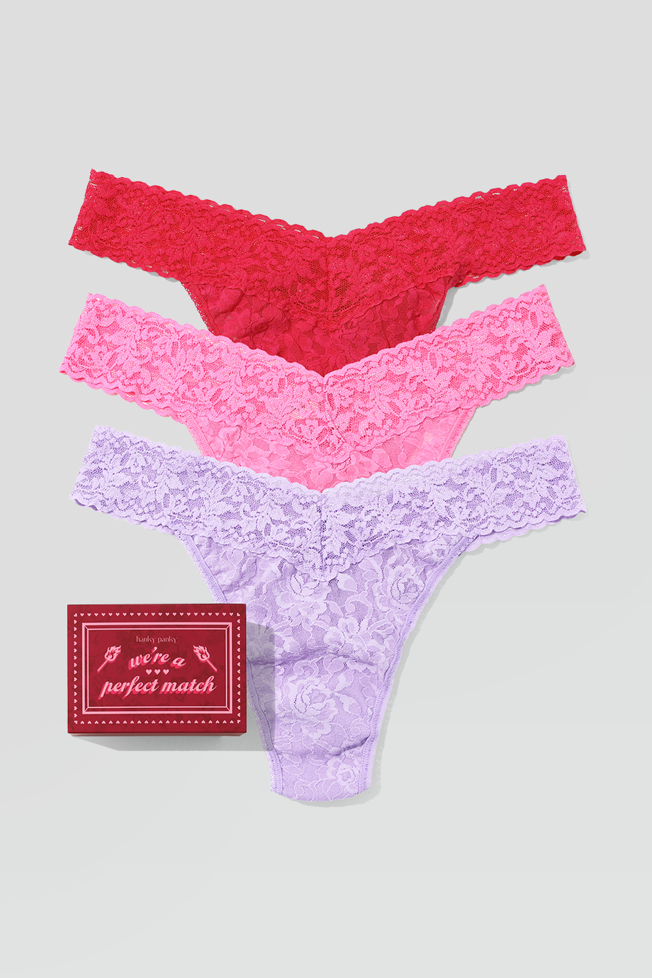 Hanky Panky｜Signature Lace® 蕾絲丁字褲-3入組